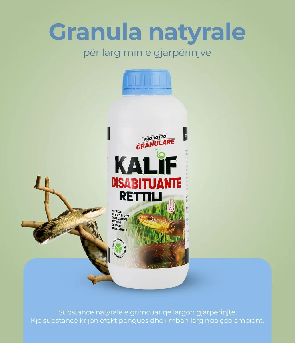 KALIF Disabituante Rettili — granula natyrale për largimin e gjarpërinjve